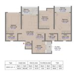 3 BHK FLoor Plan Kohinoor